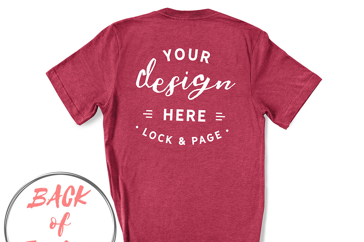 Back Of T-Shirt BC3001 Mockup Bundle, a Shirt Mockup by lock and page (Photo 78 of 88)