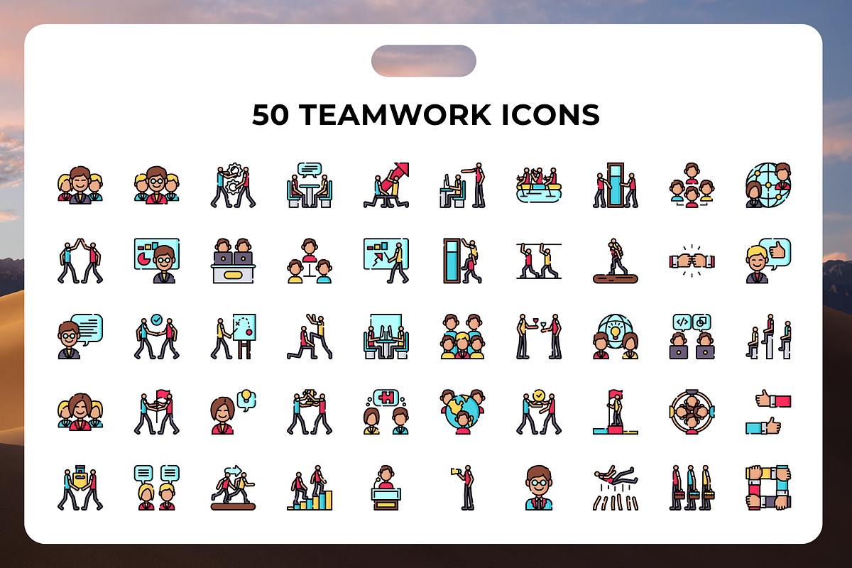 50 Teamwork Icons, an Icon by Wencory
