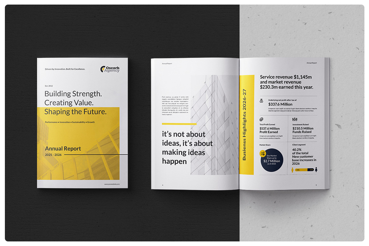 Annual Report, a Brochure Template by StudioGraficso (Photo 2 of 12)