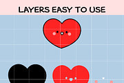 Baby Heart SVG | Cute Kawaii Heart, an Illustration by TheHitShop (Thumbnail 2 of 10)