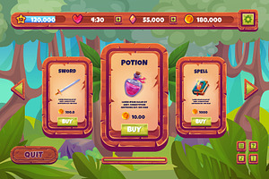Forest game shop. Jungle arcade