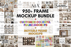 Ultimate 950+ Frame Mockup Bundle