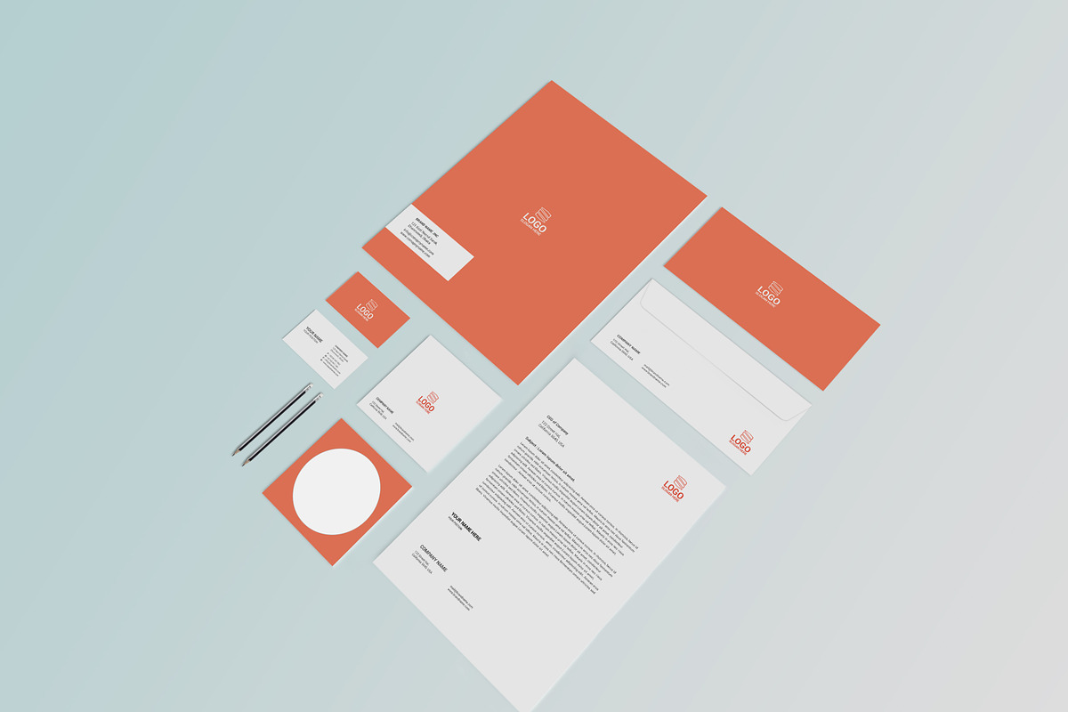 Stationary Mockup Design Template, a Pens & Pencil Mockup by alimran24 (Photo 9 of 11)