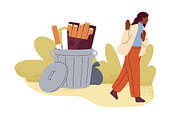People quit smoking cigarettes set, a Healthcare Illustration by Good Studio (Thumbnail 5 of 5)