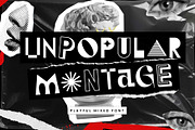 Mixed Font - Unpopular Montage, a Font by Arterfak Project (Thumbnail 1 of 12)