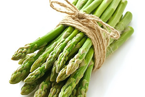 Bunch of green asparagus tied, a Food & Drink Photo by MistyDay