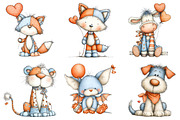 Valentine Patchwork Animal Clipart, a Graphic by CitraGraphics (Thumbnail 3 of 4)
