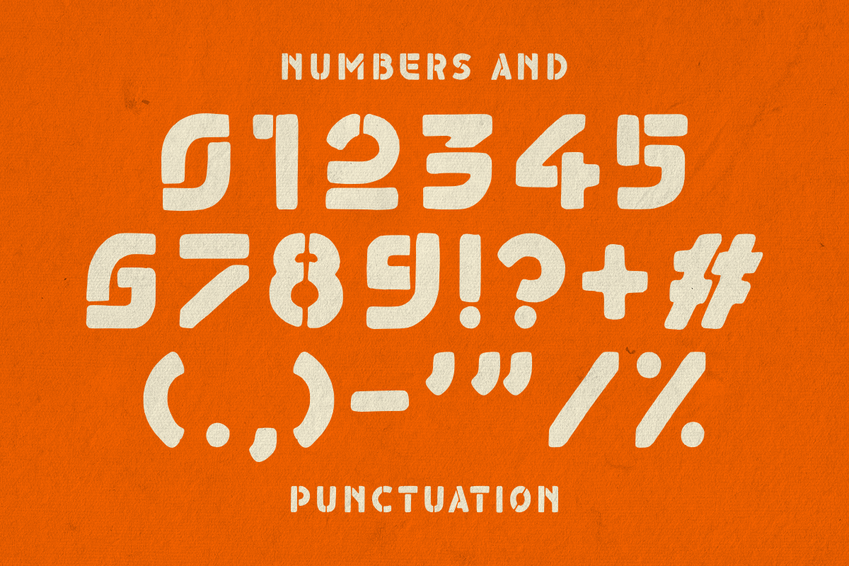 Kresahan - Hand-Drawn Stencil Font, a Sans Serif Font by RYS Design Studio (Photo 4 of 10)
