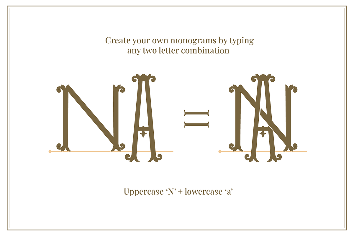 Monogram font & Illustration Bundle, a Font by The Old Type Foundry (Photo 4 of 11)