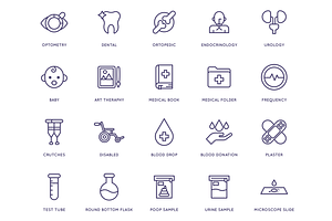 105 Medical And Healthcare Icons