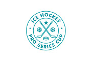 Ice Hockey Sport Emblem Badge Logo, a Branding & Logo Template by Buqancreative (Thumbnail 1 of 3)