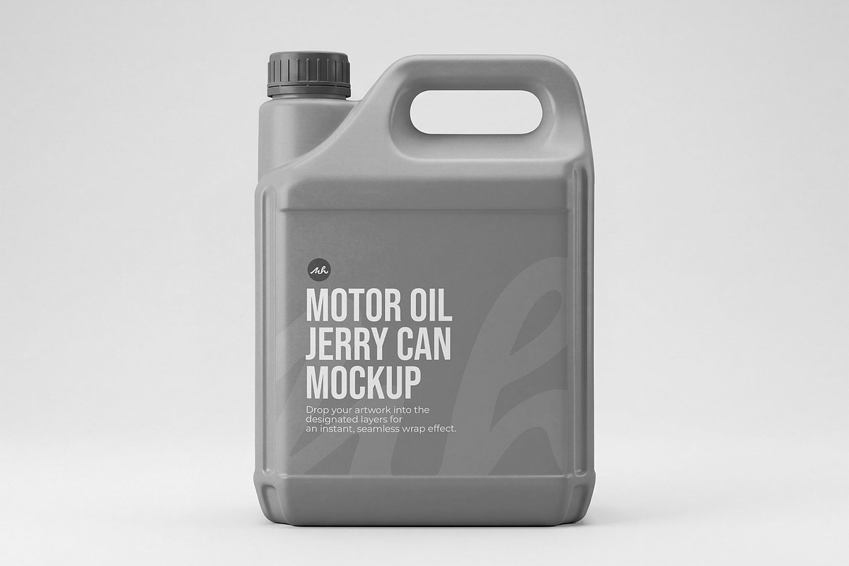 Motor Oil Jerry Can Mockup, a Packaging Mockup by graphypix (Photo 4 of 4)