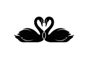 Swan Love Silhouette SVG Bundle, an Illustration by Designs_River (Thumbnail 2 of 31)