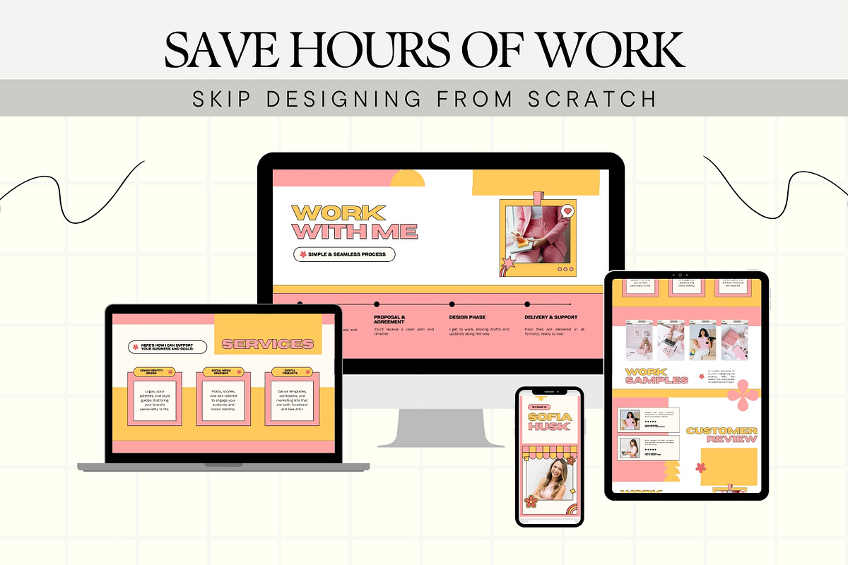 Portfolio Canva Website Template, a Landing Page Template by Anna Design Studio (Photo 7 of 8)