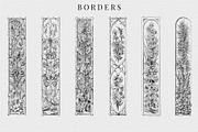 Procreate Vintage Nature Borders, a Brush Add-On by AW Studios (Thumbnail 5 of 9)