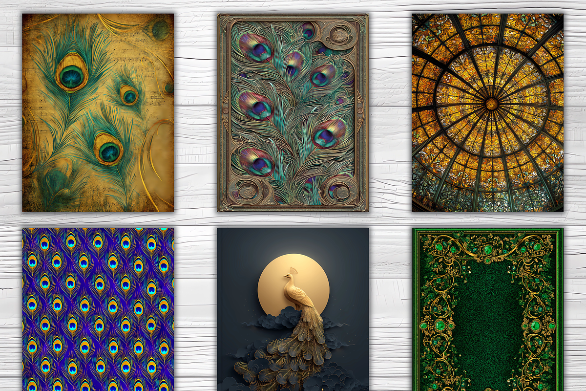 Art Nouveau Blank Book Cover Bundle, a Brochure Template by LA Design (Photo 5 of 10)