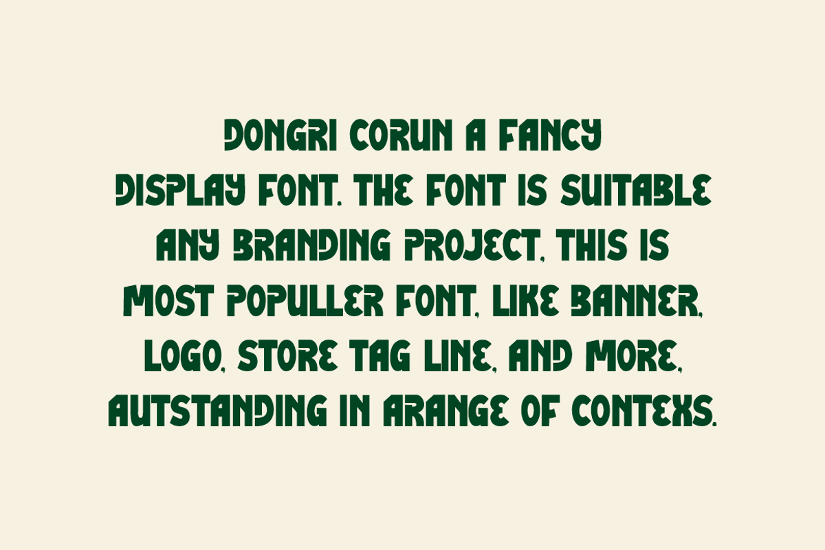 Dongri Corun - Funny Font, a Sans Serif Font by Iqsiart Studio (Photo 4 of 6)