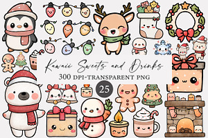 Christmas Kawaii Clipart, an Illustration by Designworld