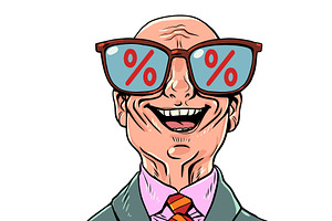A happy bald businessman. A, a Person Illustration by rogistok