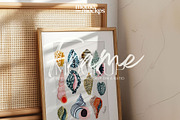 Retro Frame Mockup Leaning Poster, a Household Mockup by momomockps (Thumbnail 9 of 9)
