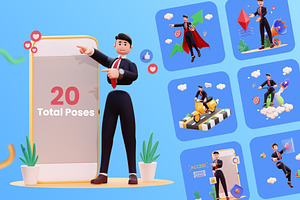 3D Character Businessman