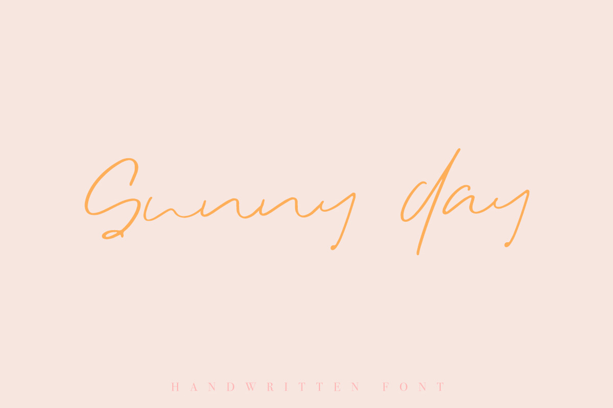 Sunny Day, a Script Font by Katie Holland (Photo 6 of 6)