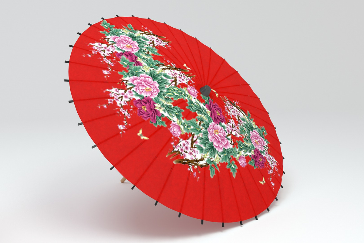 Japanese Umbrella, an Object 3D Model by 3DTreatment (Photo 3 of 8)
