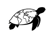 World Map Sea Turtle Bundle, an Illustration by Gaye Art (Thumbnail 6 of 31)