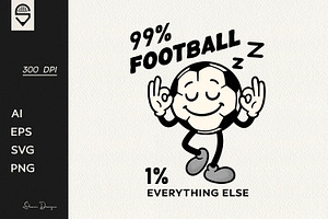 Retro Soccer Ball Character T-Shirt, a Sport Illustration by shaondesigns