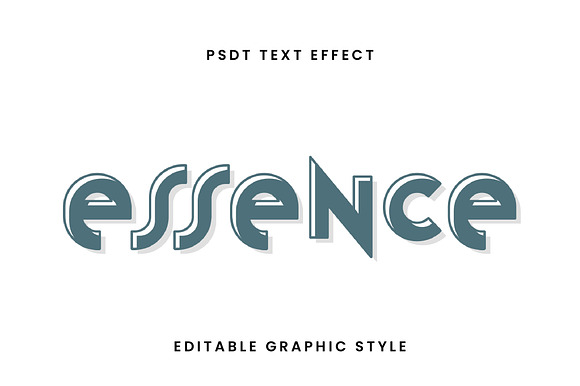 Retro Minimal Outline Text Effect preview 3
