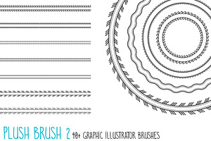 Plush Brush 2: 40 Graphic AI Brushes