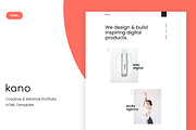 Kano - Creative & Minimal Portfolio, a HTML Template by gracethemes_st (Thumbnail 1 of 4)