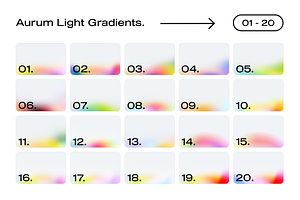 100 Aurum Light Gradients Collection