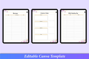 Digital Prayer Journal Canva Notes