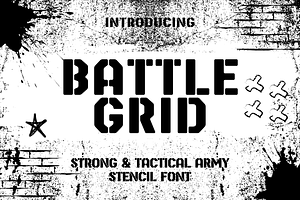 Battle Grid - Tactical Army Stencil