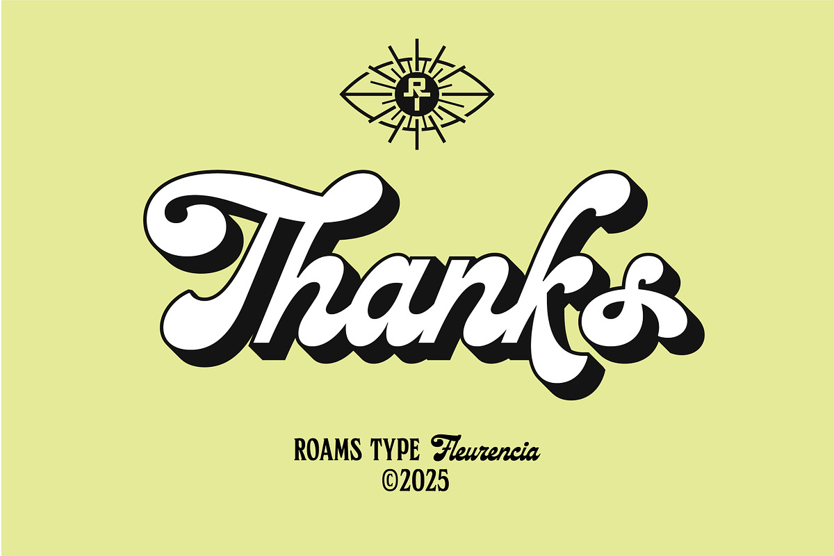 Fleurencia - 70's Adorable Script, a Script Font by Roams Type (Photo 12 of 12)