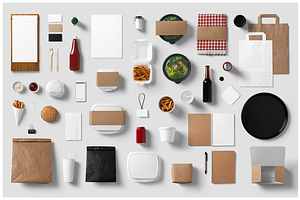 Burger Bar Stationery Mock-Up