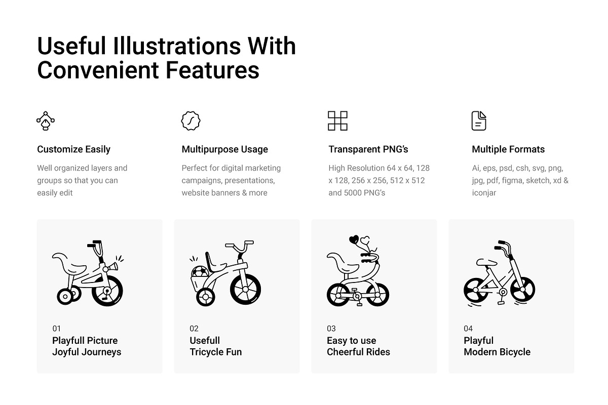 Bicycles Drawing Icons, a Solid Icon by Prosymbols (Photo 2 of 5)