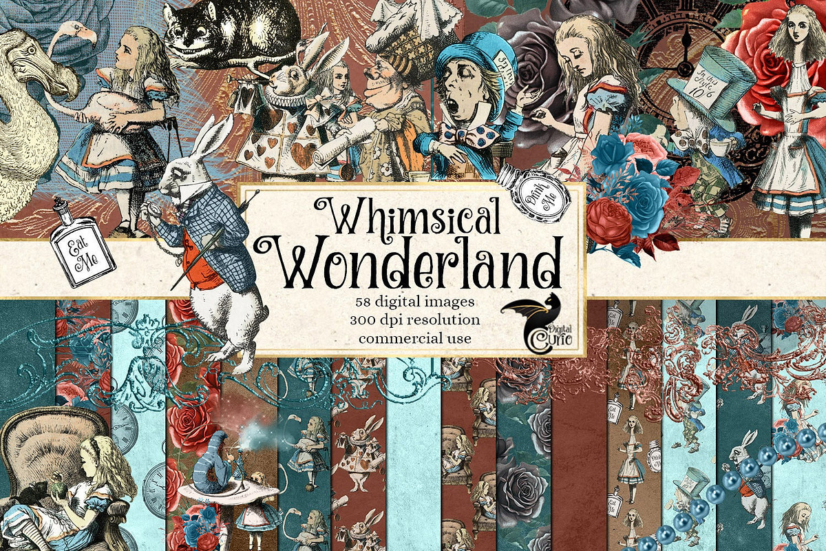 Whimsical Alice in Wonderland, a Graphic by Digital Curio (Photo 1 of 3)