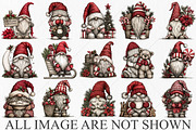 Whimsical Christmas Gnome Clipart, a Seasonal Illustration by Canvas Craft (Thumbnail 4 of 10)