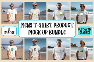 Mens T-Shirt Product Mockup Bundle