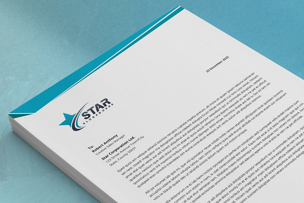 Letterhead Template, a Stationery Template by DesignDevisers (Photo 6 of 10)
