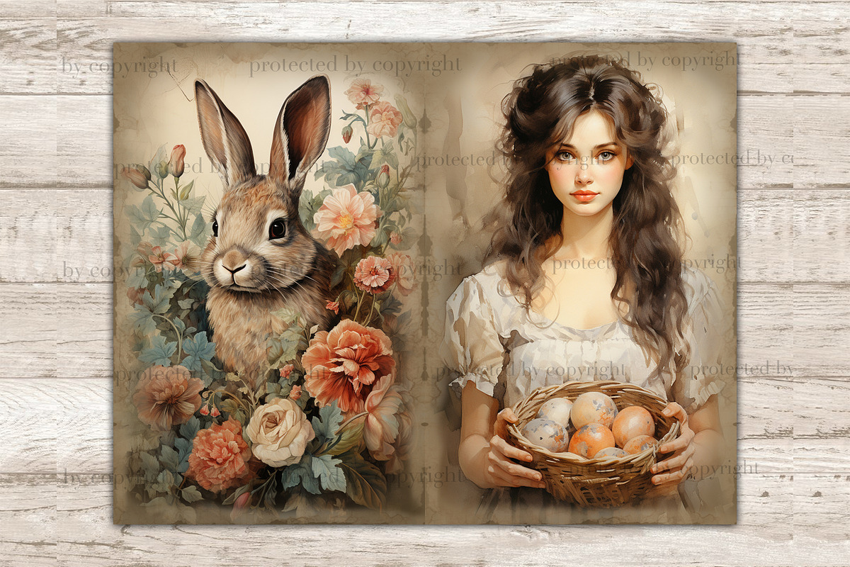 Victorian Easter Junk Journal, a Person Illustration by GlamArtZhanna (Photo 8 of 10)