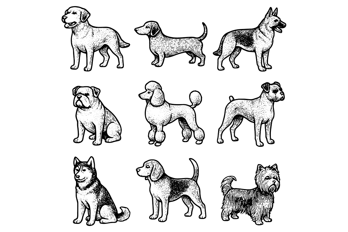 Dog Breeds Illustration, an Object Graphic by RT Studio