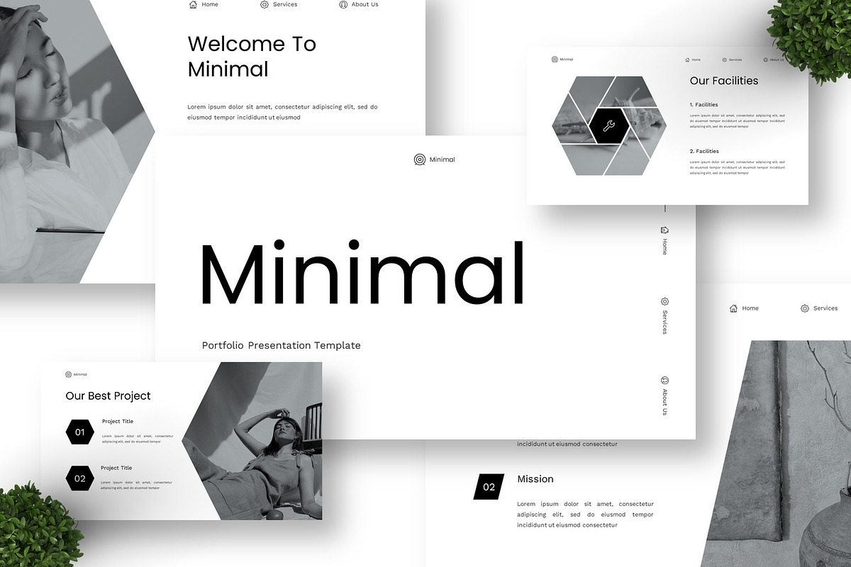 Minimal - Portfolio Google Slide, a Presentation Template by Deepslide Studio (Photo 2 of 4)