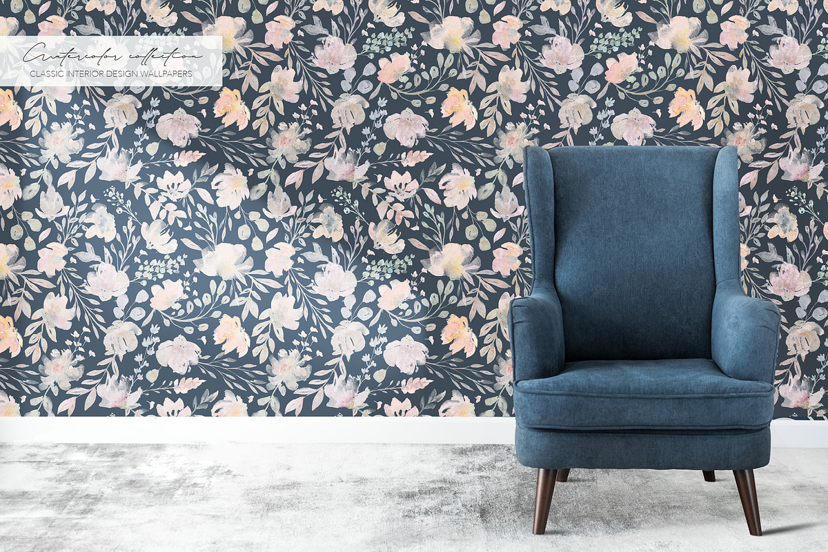 Watercolor Flower Pattern Collection, a Pattern Graphic by Alisa Fimen Design (Photo 7 of 11)