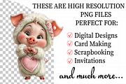 Watercolor Valentine Pig Clipart, an Illustration by Daily.Designs (Thumbnail 2 of 6)