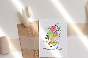 Watercolor Clipart - Tropical Fresh