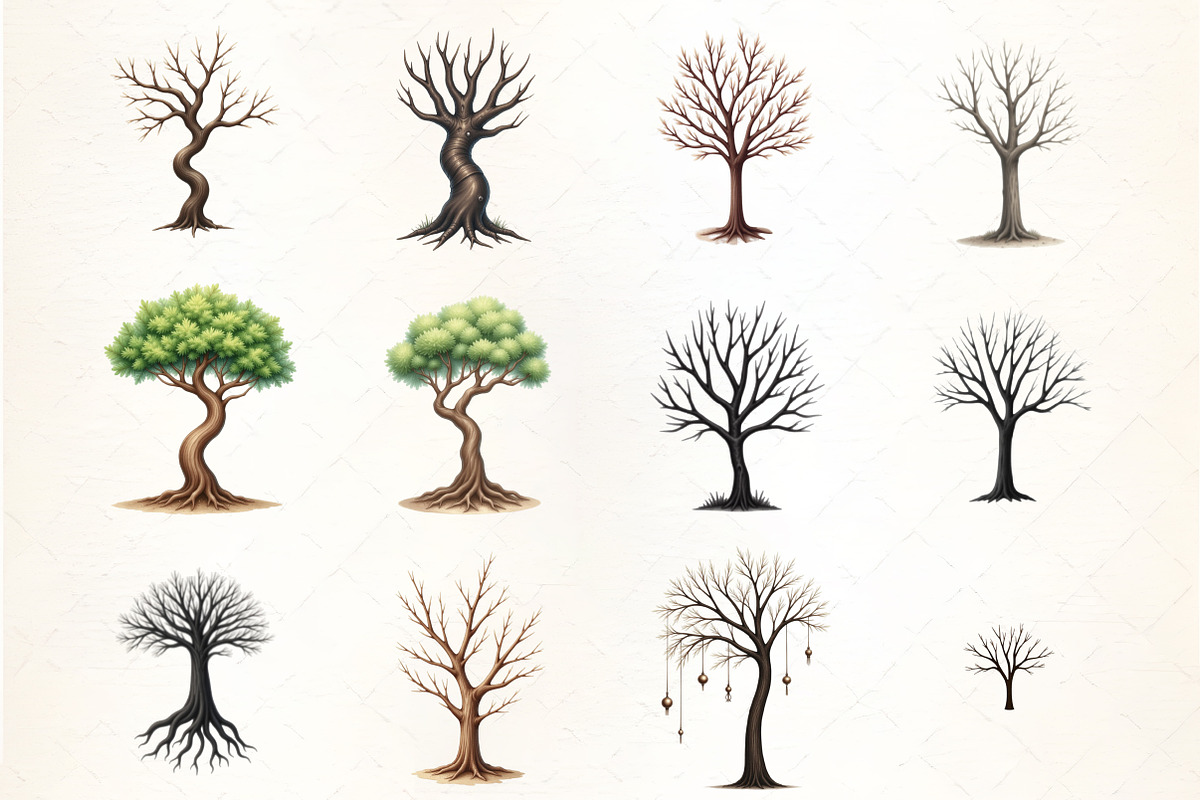 Creepy Tree Silhouette Clipart, an Illustration by CrexoraLab (Photo 5 of 5)