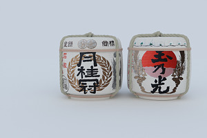 Japanese Sake Barrels